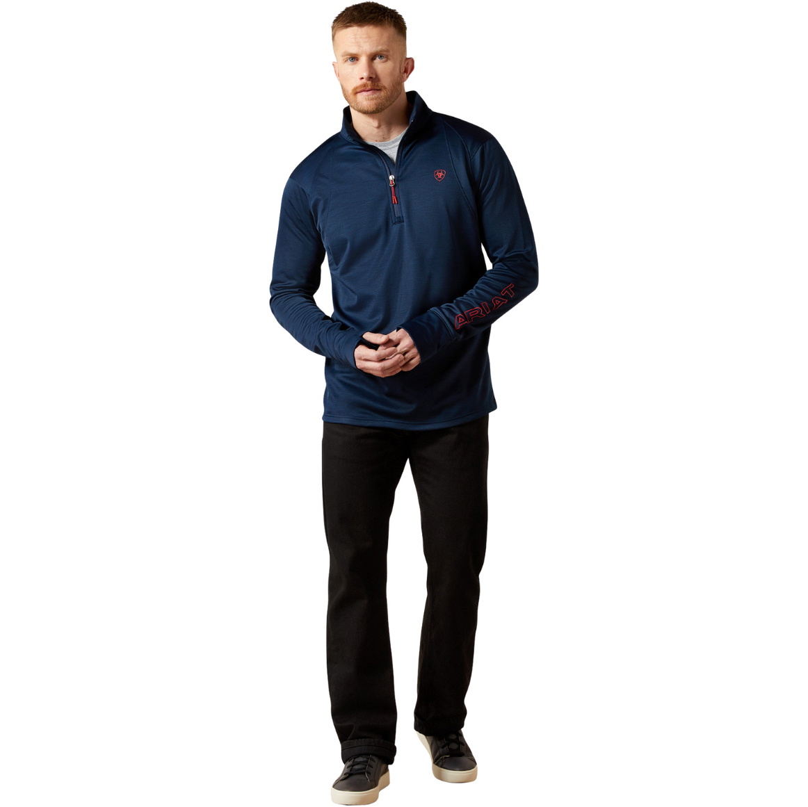 2025 Ariat Herren Team EQ 1 / 2 Zip Pullover 10062368 - Navy